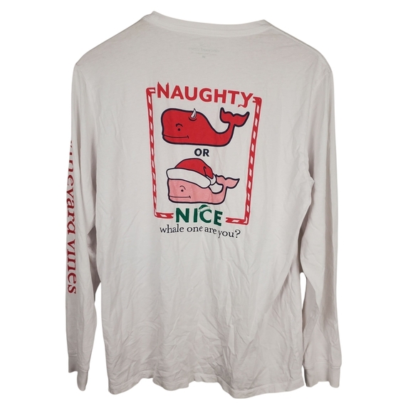 Vineyard Vines Other - Vineyard Vines Christmas Long Sleeve Tee. "Naughty or Nice." MED. #0208